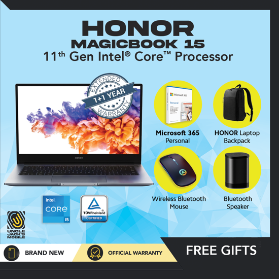 Picture of HONOR MAGICBOOK 15 Brand New 16GB+512GB - INTEL i5 11THGEN